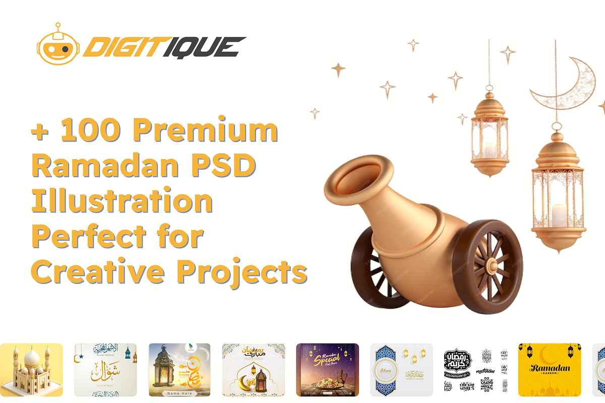 Premium Ramadan PSD Illustration, a Marketing Template by DIGITIQUE