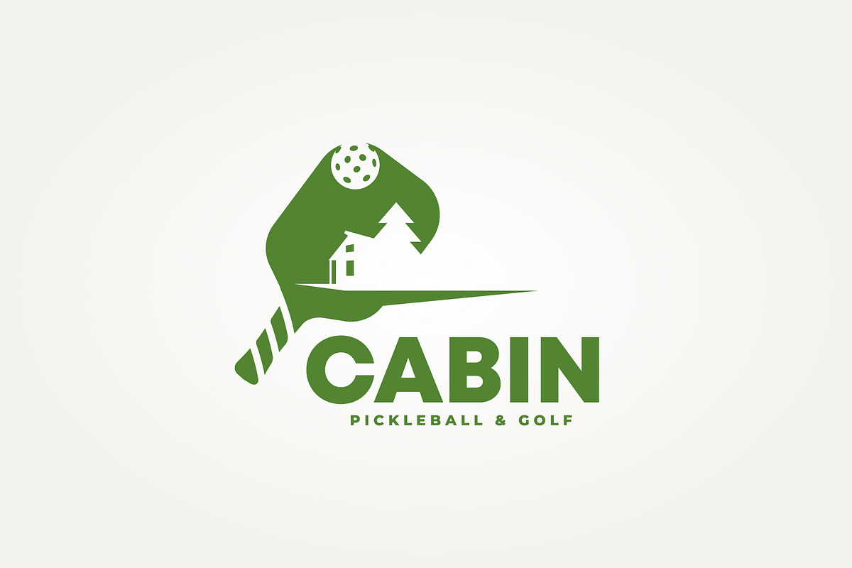cabin with pickle ball and golf logo, a Branding & Logo Template by Blazybone (Photo 1 of 2)