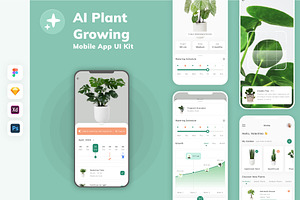 AI Plant Growing Mobile App UI Kit, an UI Kit Template by uicube