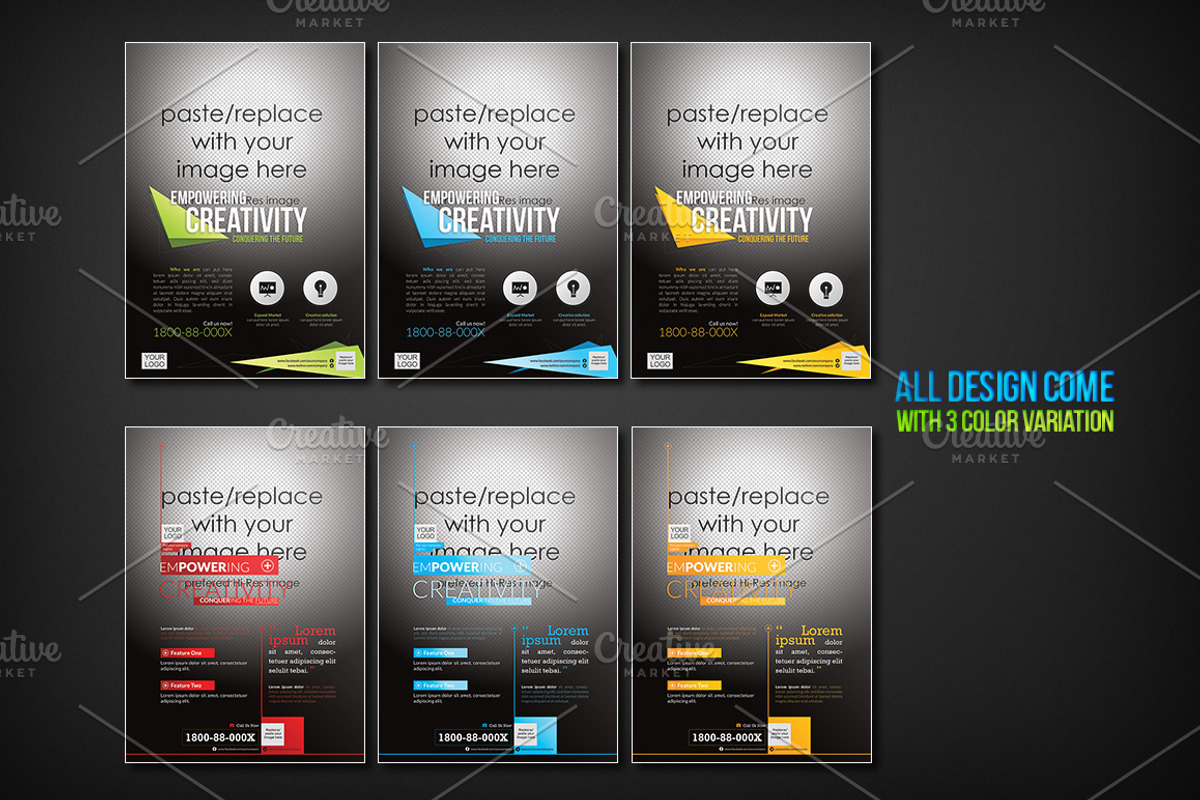 Corporate Flyers Psd Template 2 in 1, a Flyer Template by SCworkspace (Photo 2 of 2)