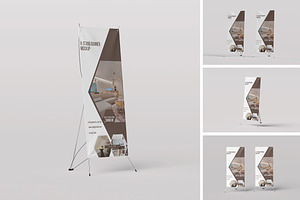 X-Stand Banner Mockup, an Advertising Mockup by Afif_studio