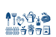 Essential Gardening Tools Set, a Work Illustration by CarWrap design (Thumbnail 1 of 3)