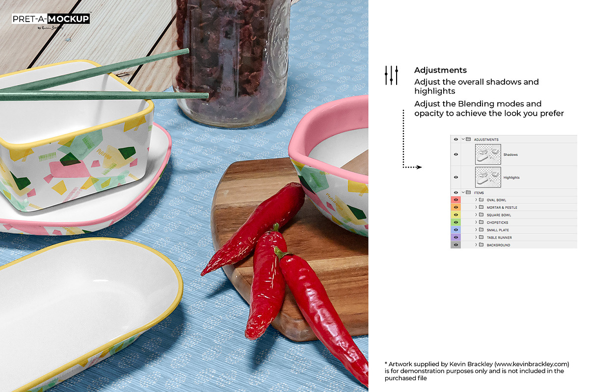 Ceramic Plate and Bowls Mockup, a Household Mockup by Pret-a-Mockup (Photo 8 of 9)