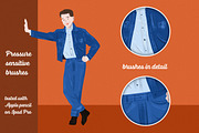 Preppy Art Brushes for Illustrator, a Brush Add-On by Guerillacraft (Thumbnail 3 of 5)