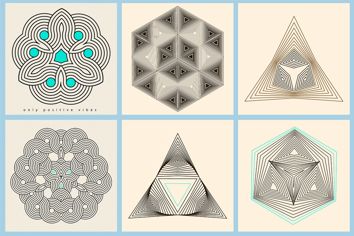 Illusion linear geometric shapes, a Decorative Illustration by ...
