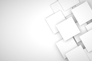 White geometric background.