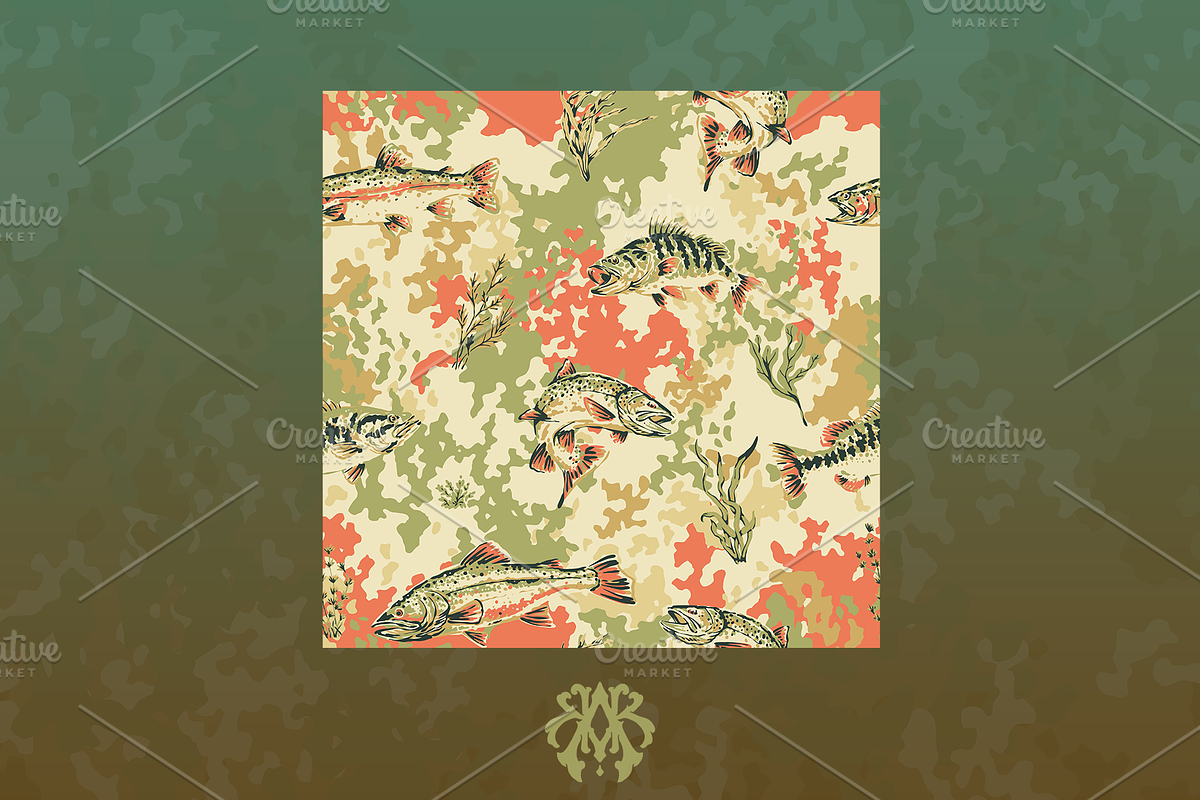 Camouflage fish and aquatic plants, an Object Illustration by Krizvector Artwork Shop (Photo 5 of 6)