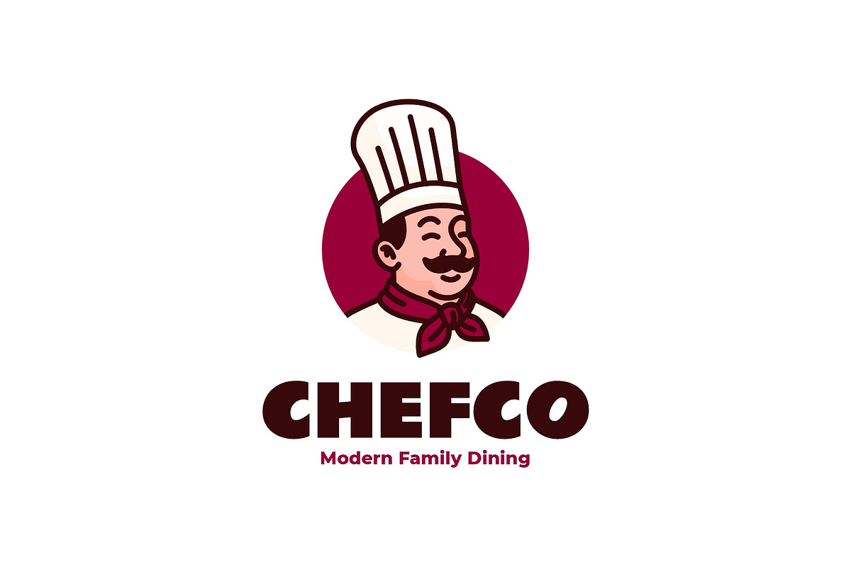 Chefco - Classic Chef Mascot Logo, a Branding & Logo Template by Artnivora.Std