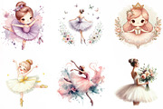 Sweet Ballerina Clipart Bundle, an Illustration by Designking (Thumbnail 3 of 3)