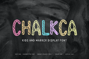 Chalkca - Marker Font, a Sans Serif Font by Iqsiart Studio