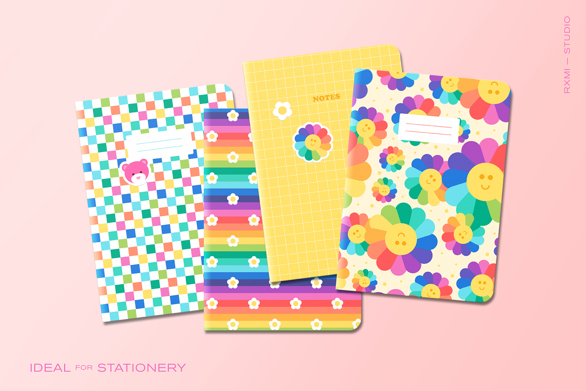 Rainbows & Smiles Pattern Collection, a Pattern Graphic by Rxmi Studio (Photo 4 of 10)