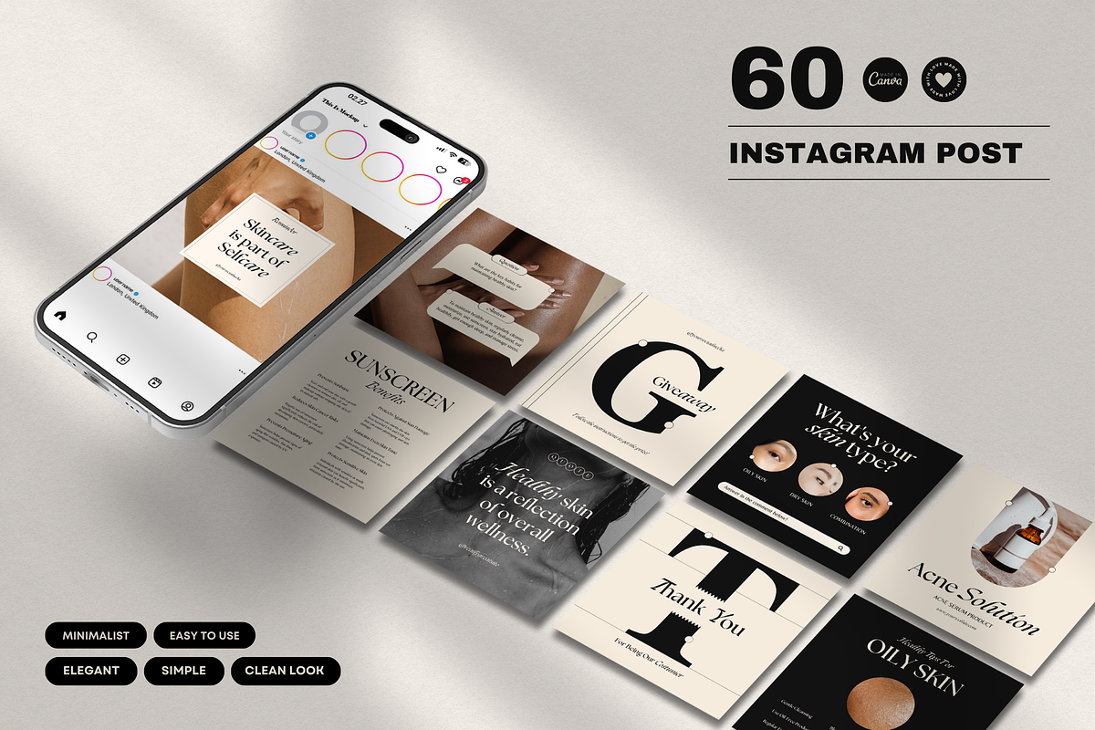 120 Skincare Instagram Template, a Social Media Template by Branding Victory STD (Photo 5 of 10)