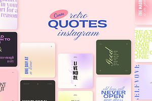 Retro Gradient Insta Quotes