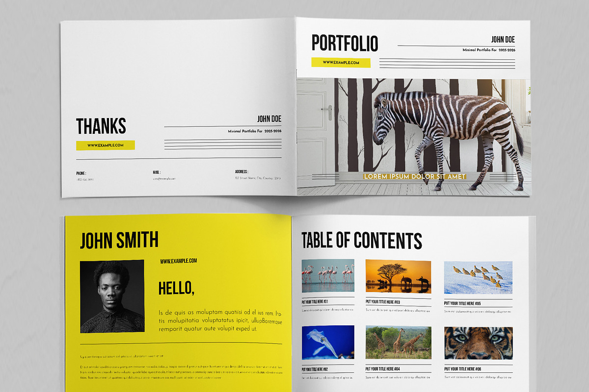 Minimalist Portfolio Template, a Brochure Template by ContestDesign (Photo 2 of 5)