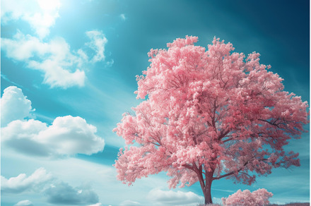 Dreamy pink cherry blossom tree, a Nature Photo by Ylivdesign