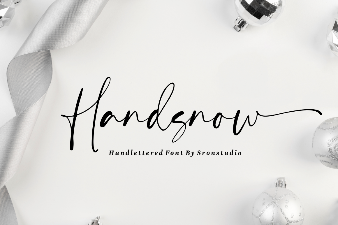 Handsnow - Handlettered Font, a Script Font by Sronstudio