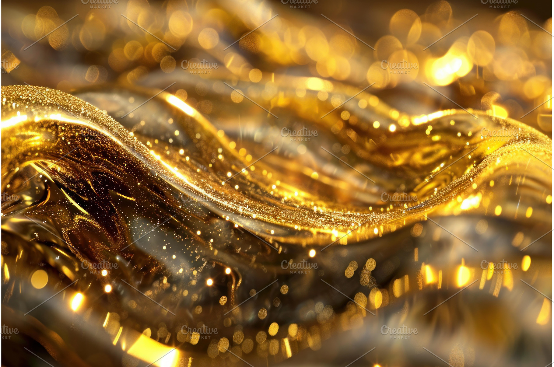 Radiant Abstract gold waves, an Abstract Photo by Ylivdesign
