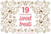 19 Hand Drawn Cakes and Sweet Treats, a Food Illustration by Fathima's Studio (Thumbnail 1 of 2)