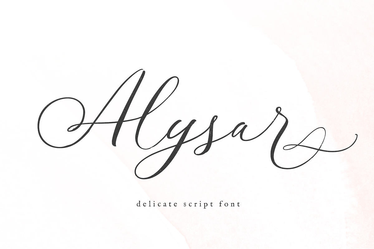 Alysar | Delicate Calligraphy Font, a Script Font by KA Designs (Photo 1 of 24)