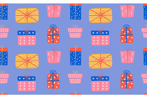 Colorful gift, present in box with
