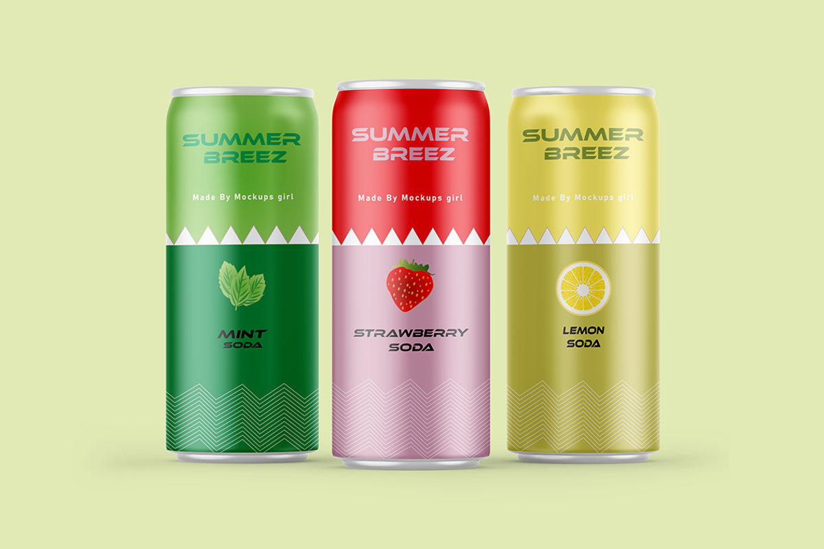 Soda Can Mockups, a Cups & Container Mockup by Mockups Girl (Photo 4 of 5)