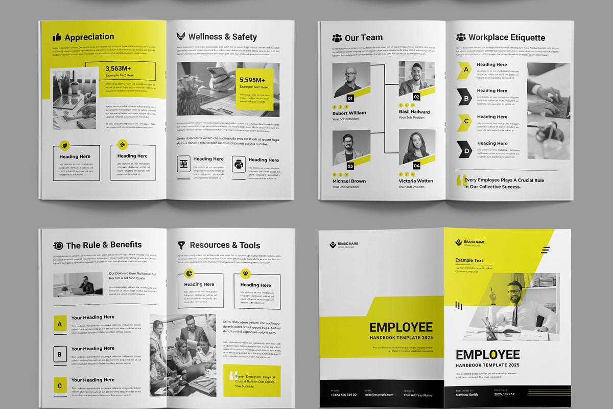 HR Employee Handbook Brochure Design