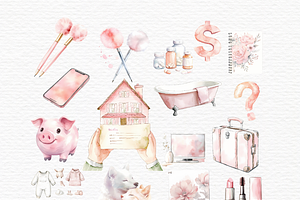 Watercolor Budget Clipart