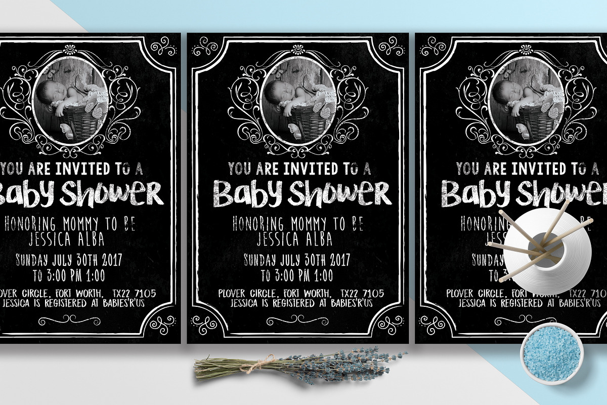 Baby Shower Template Card, a Card Template by Design Addict