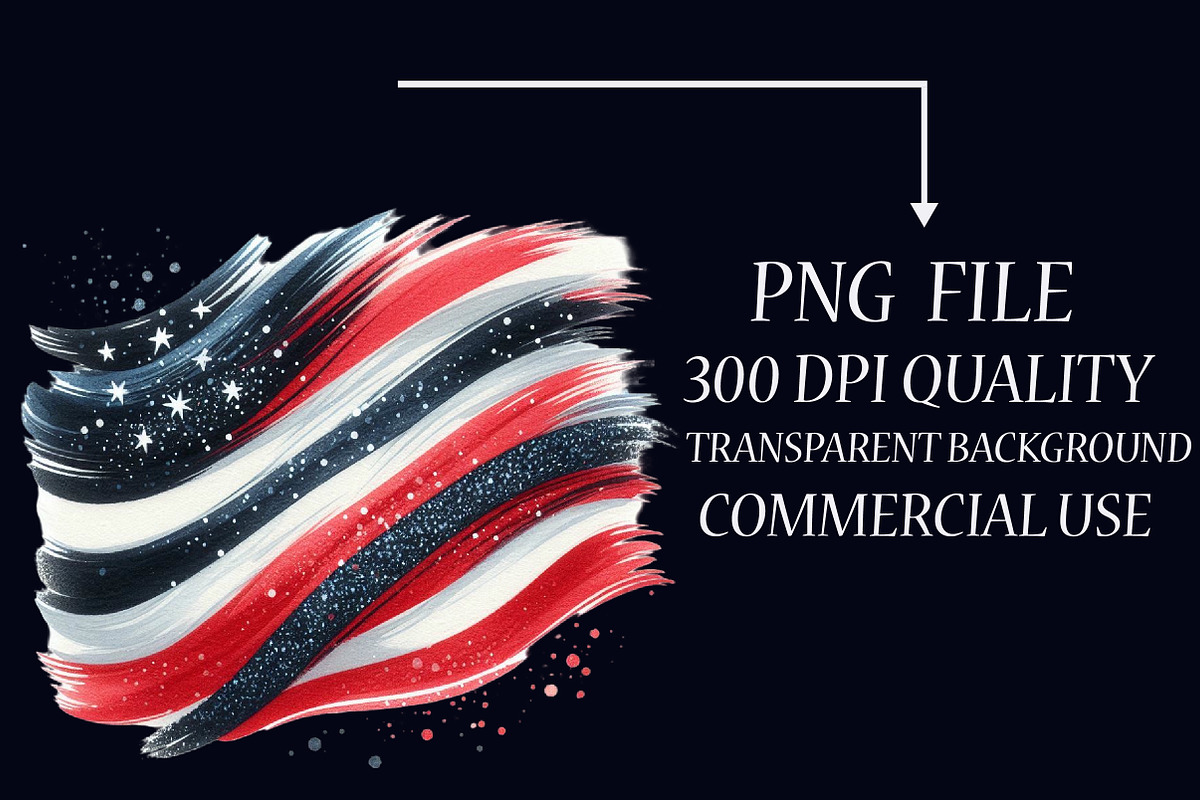 4th of July Brushstroke Sublimation, an Illustration by Libby Wishes (Photo 9 of 12)