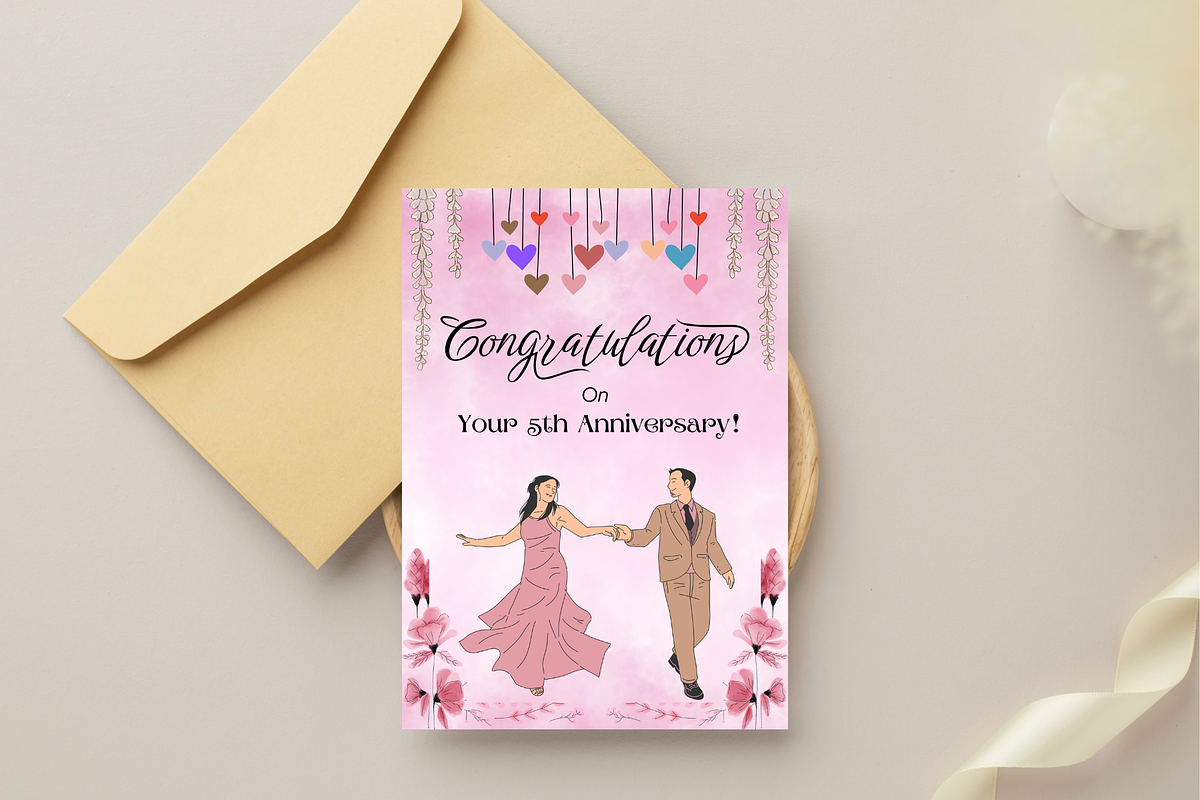 Elegant Anniversary Cards Template, a Card Template by WynterLife Studio (Photo 4 of 6)