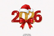 Glitter Happy New Year 2026 Png, an Illustration by SinaCreation (Thumbnail 1 of 7)