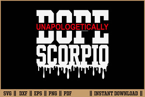 Dope Queen King Scorpio Zodiac SVG, a Healthcare Illustration by Handy Arts Studio