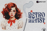 Procreate, The retro artist, a Brush Add-On by Studio.Valhalla (Thumbnail 1 of 8)