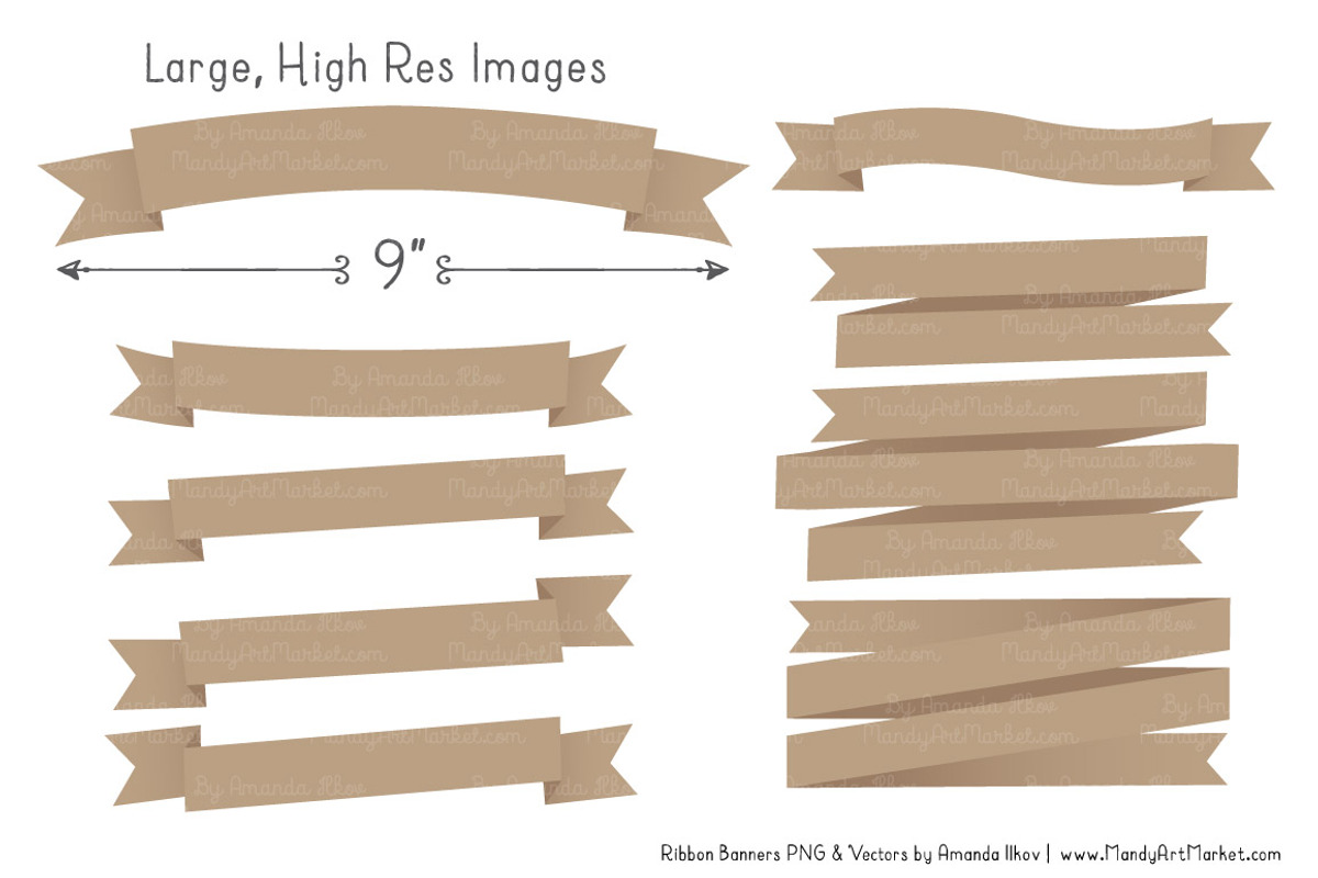 Champagne Ribbon Banner Clipart, an Illustration by Amanda Ilkov (Photo 3 of 4)