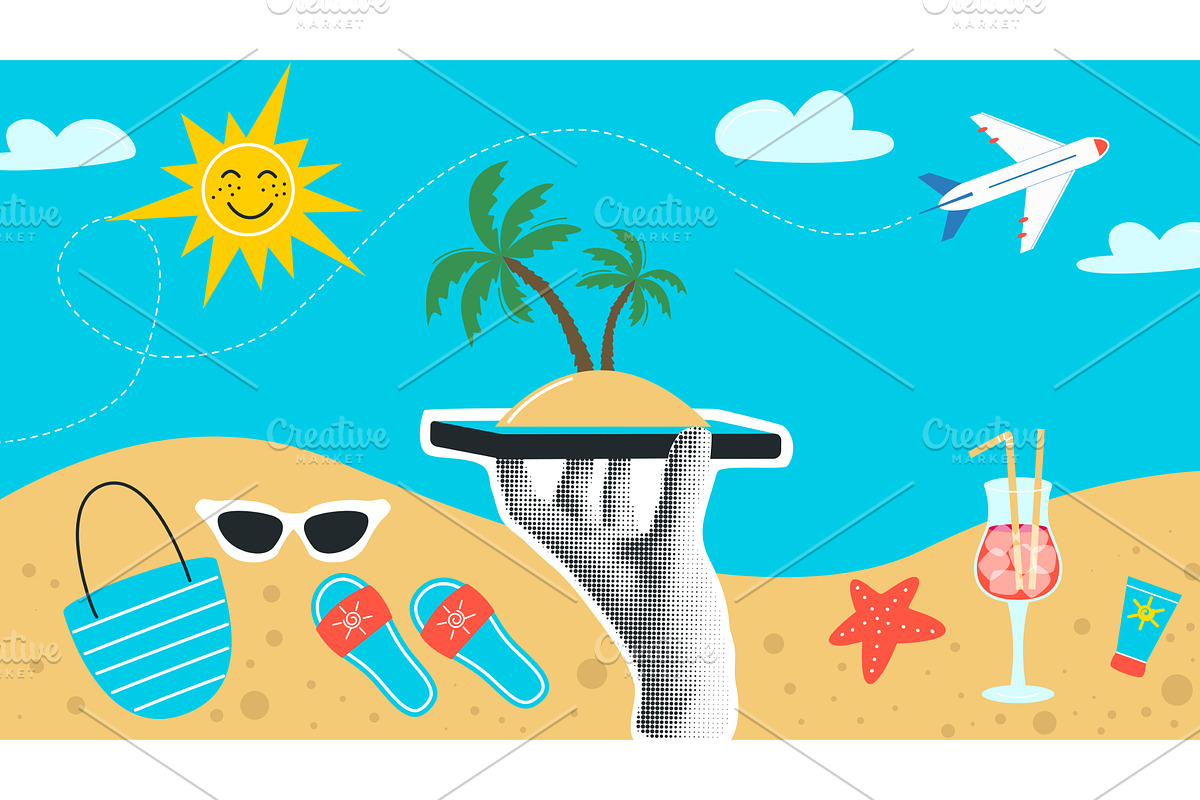 Contemporary horizontal Travel, a Technology Illustration by Tati_Kli