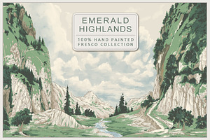 Fresco collection"Emerald Highlands"