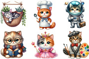 Funny Quirky Cats Clipart, an Illustration by Designking (Thumbnail 3 of 4)