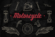 Vintage Motorcycle Elements, an Education Illustration by Build Interactive (Thumbnail 1 of 6)