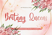 Britany Queens - Handwritten Font, a Script Font by StringLabs (Thumbnail 1 of 11)