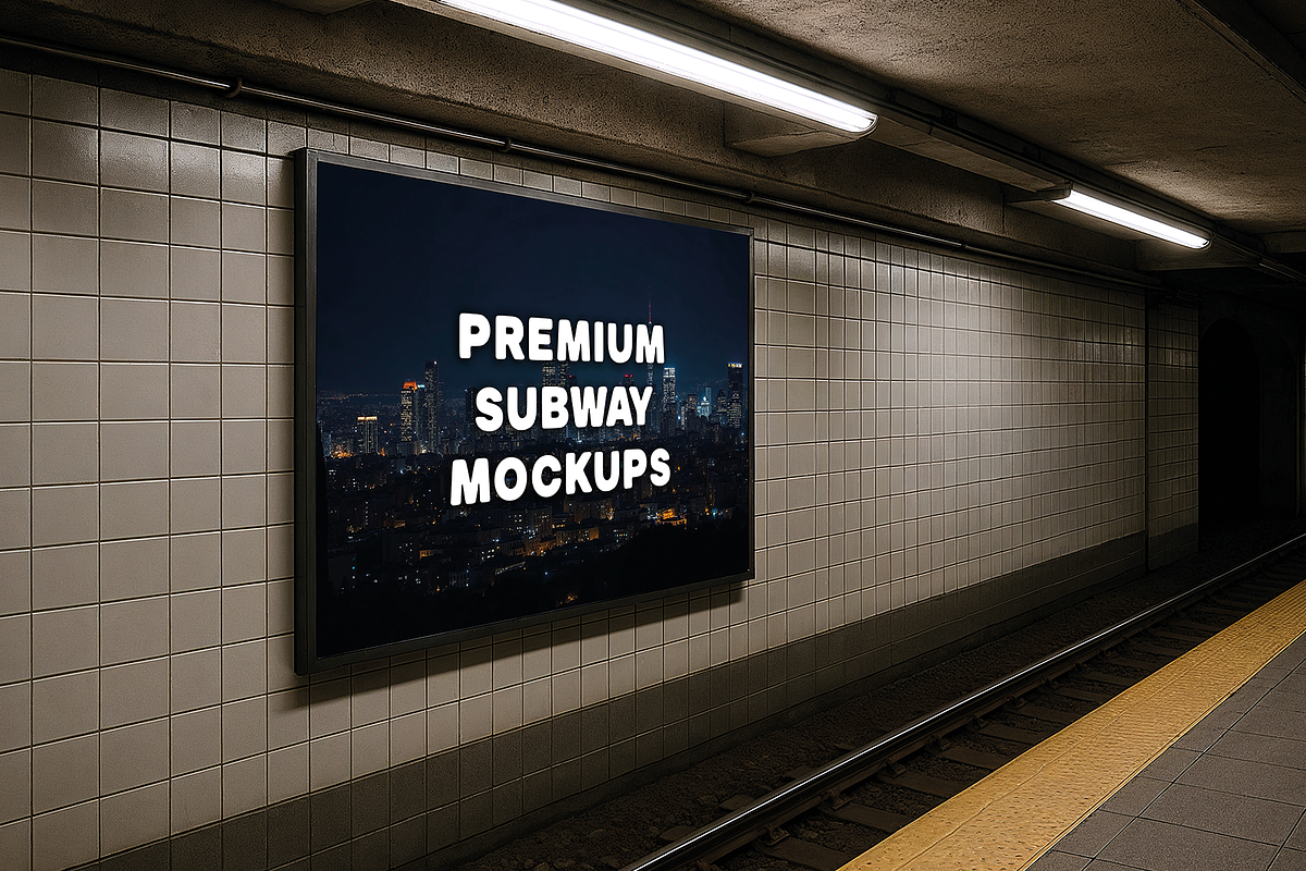 10 PREMIUM SUBWAY MOCKUPS, an Advertising Mockup by Redmixx Design (Photo 10 of 11)