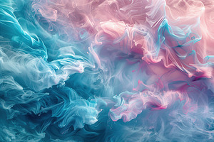 Abstract blue and pink waves wallpaper, an Abstract Photo by AlyaAnd