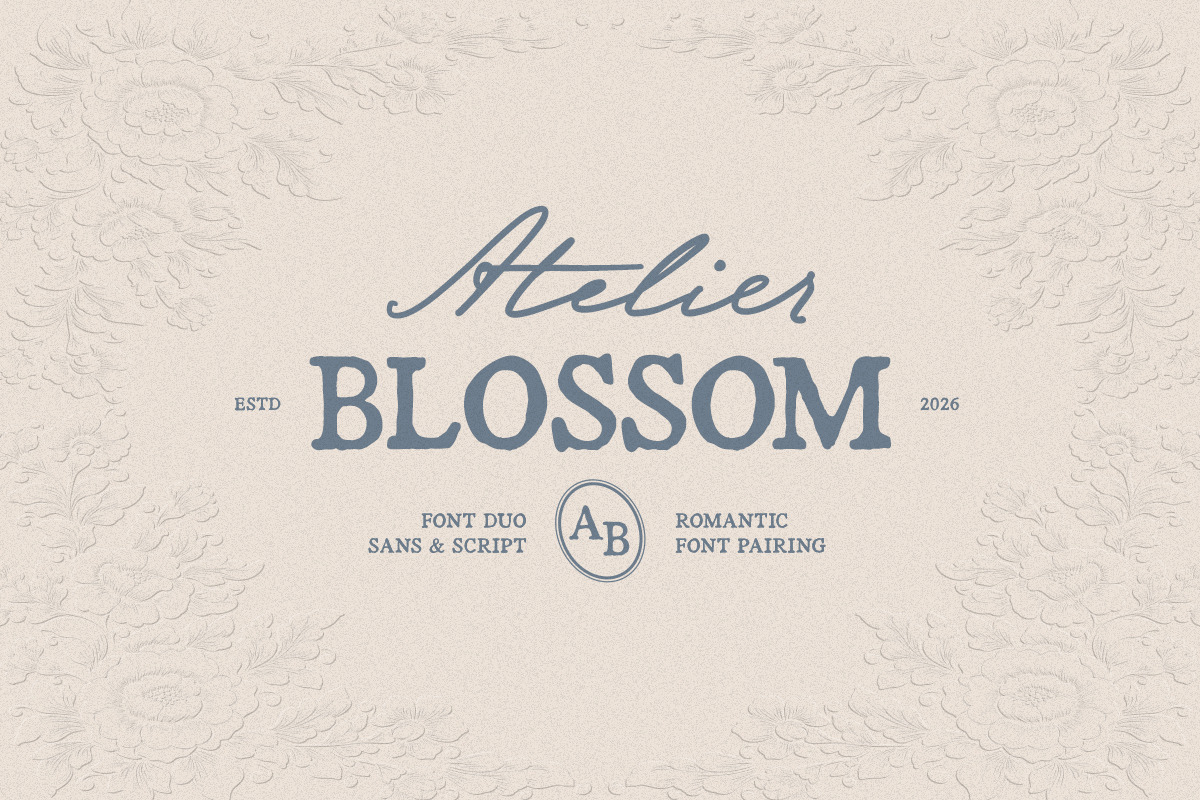 Atelier Blossom | Romantic Font Duo, a Script Font by Get Studio (Photo 2 of 19)
