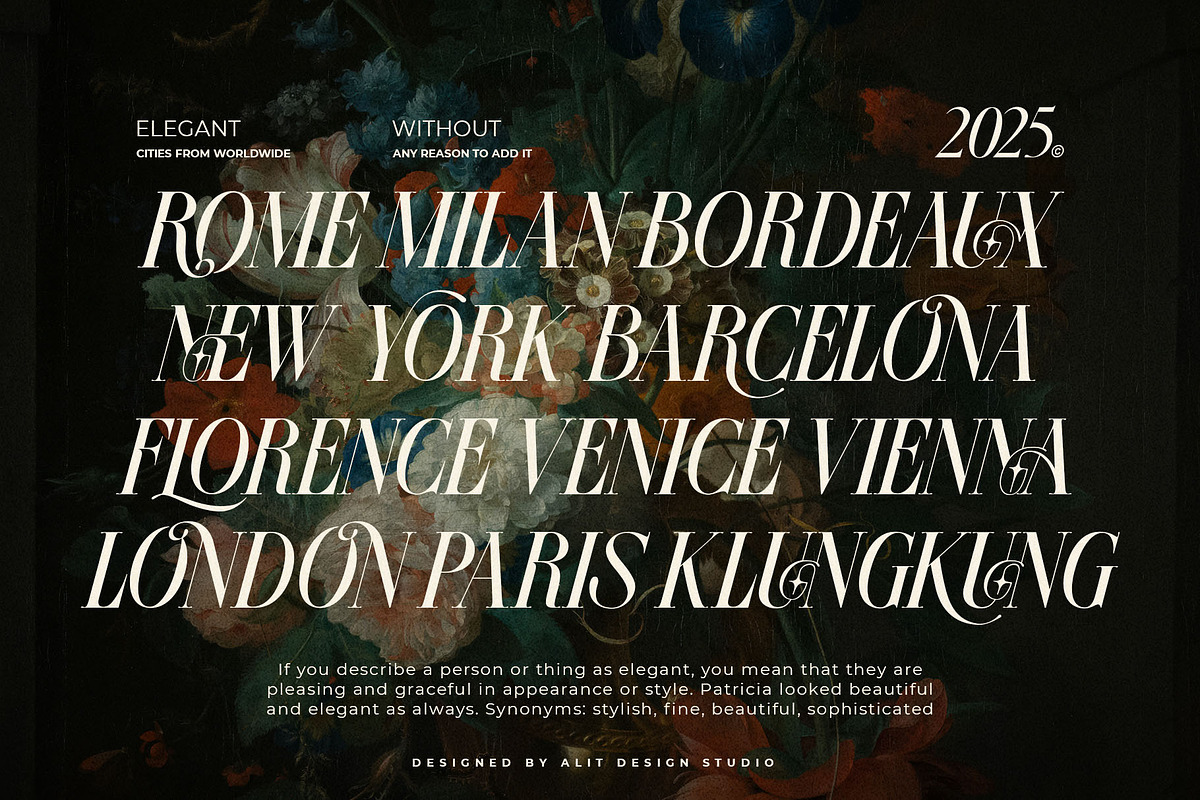 Nothina Mount Typeface, a Serif Font by alit design (Photo 2 of 21)