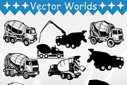 Concrete Truck SVG, Trucks SVG, an Object Graphic by VectorWorlds (Thumbnail 2 of 3)