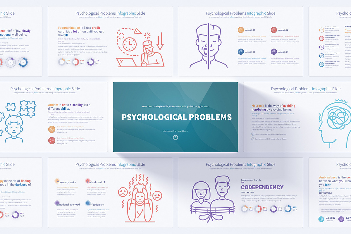 Psychological Problems PowerPoint, a Presentation Template by Pulsecolor