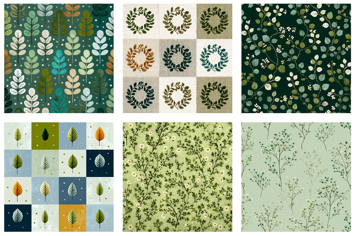 Sage Green Leaf Pattern, a Pattern Graphic by DreamArtGraphic