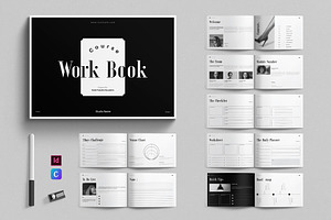 Course Workbook Template Landscape, a Brochure Template by E-Type