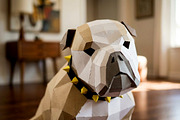 Bulldog Sculpture - 3d papercraft, a Card Template by PAPER amaze (Thumbnail 2 of 5)