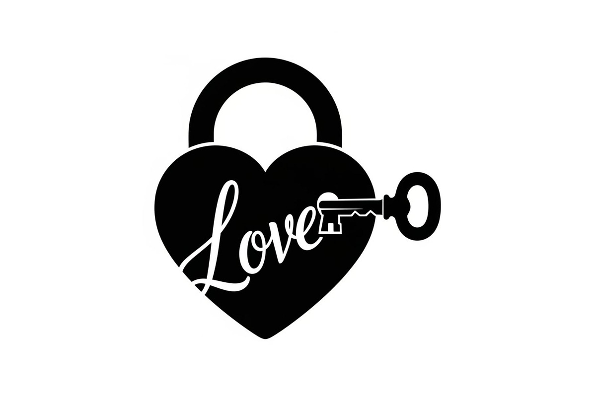 Heart Lock and Key Silhouette Icons, an Illustration by Designer_Momina (Photo 11 of 51)