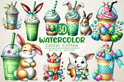Easter Coffee Clipart Bundle, a Work Illustration by OK Design (Thumbnail 1 of 3)